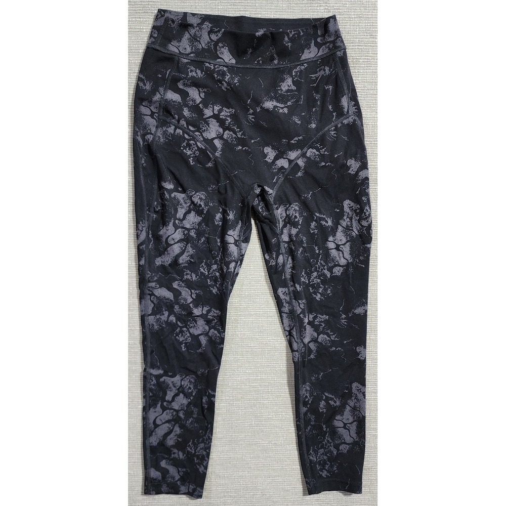 Gymshark Kendra Kathryn Seamless Leggings Black Grey Camo Scrunch Bum lift small